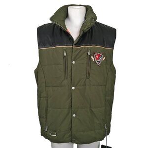 NEW Bogner Arlan Ski Vest!  US 46 e 56  XXL  Green With Huge Western Graphics